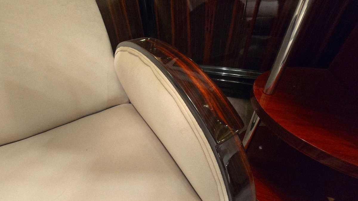 Art Deco Club Lounge In Macassar Ebony-photo-2