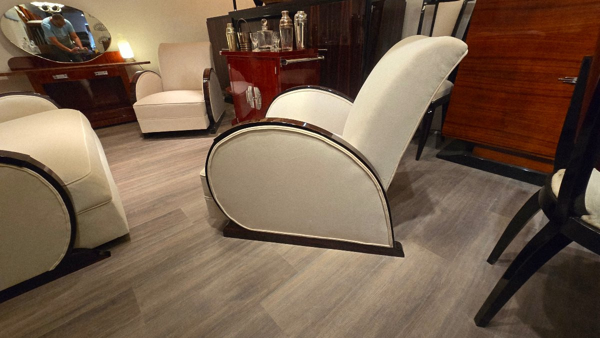 Art Deco Club Lounge In Macassar Ebony-photo-5
