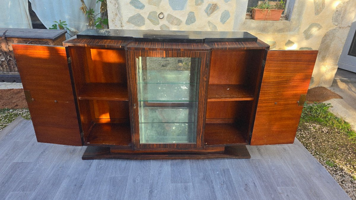 Art Deco Sideboard In Macassar Ebony -photo-1
