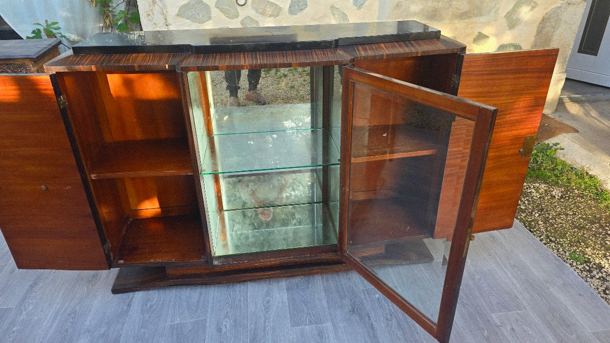 Art Deco Sideboard In Macassar Ebony -photo-5