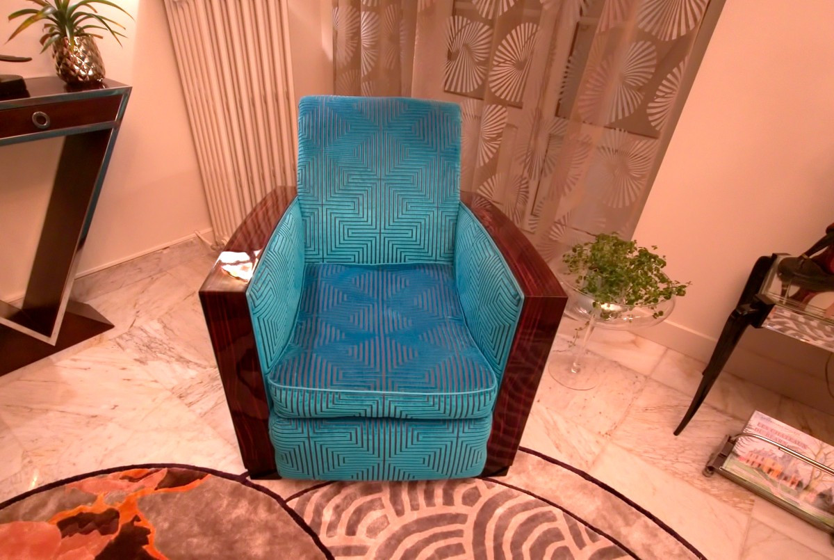 Art Deco Armchairs And Sofa In Ebony From Macassar-photo-2