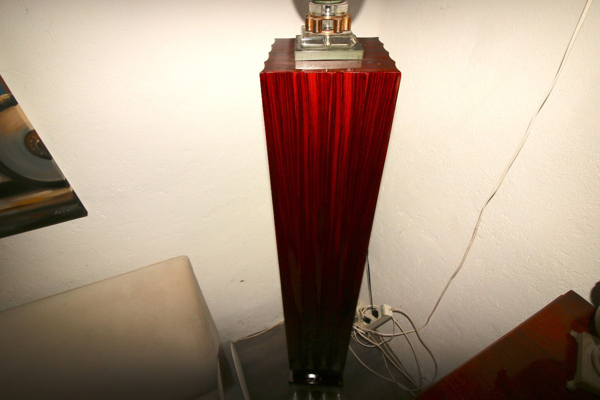 Colonne art deco en palissandre des indes 