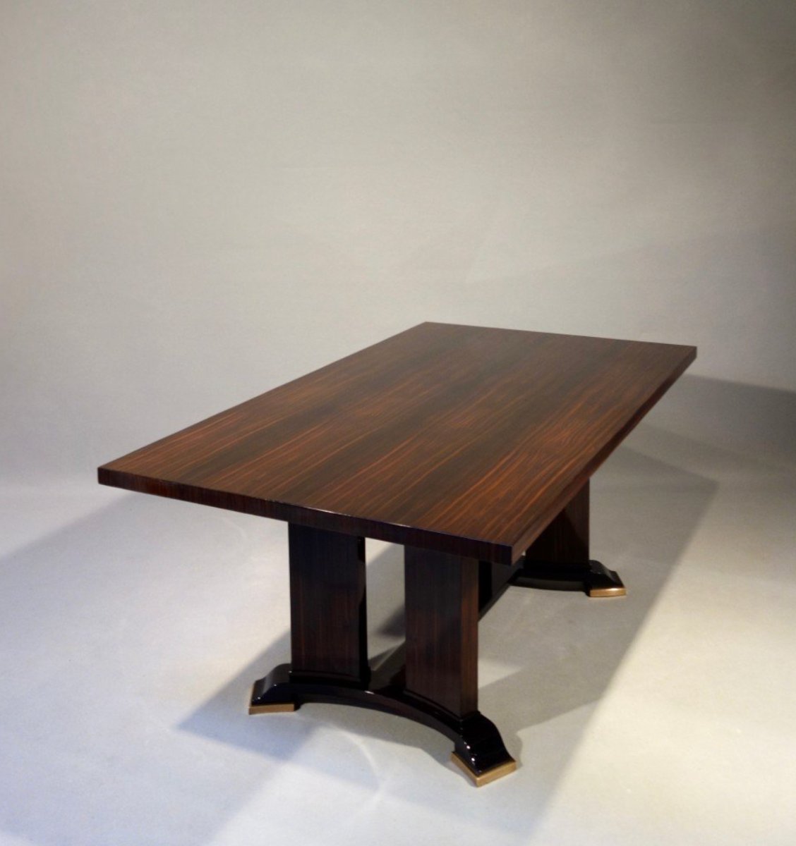 Art Deco Dining Room By Jules Leleu, Made Of Macassar Ebony -photo-3