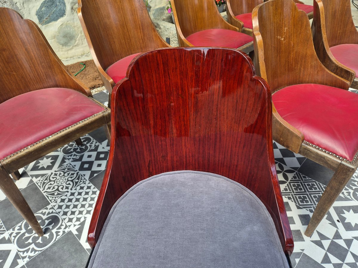 Art Deco Gondola Chairs Made Of Rosewood-photo-2