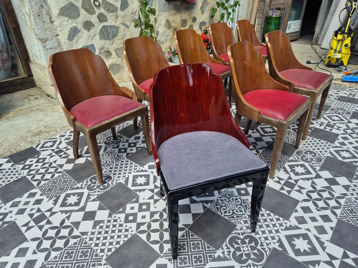 Art Deco Gondola Chairs Made Of Rosewood-photo-4