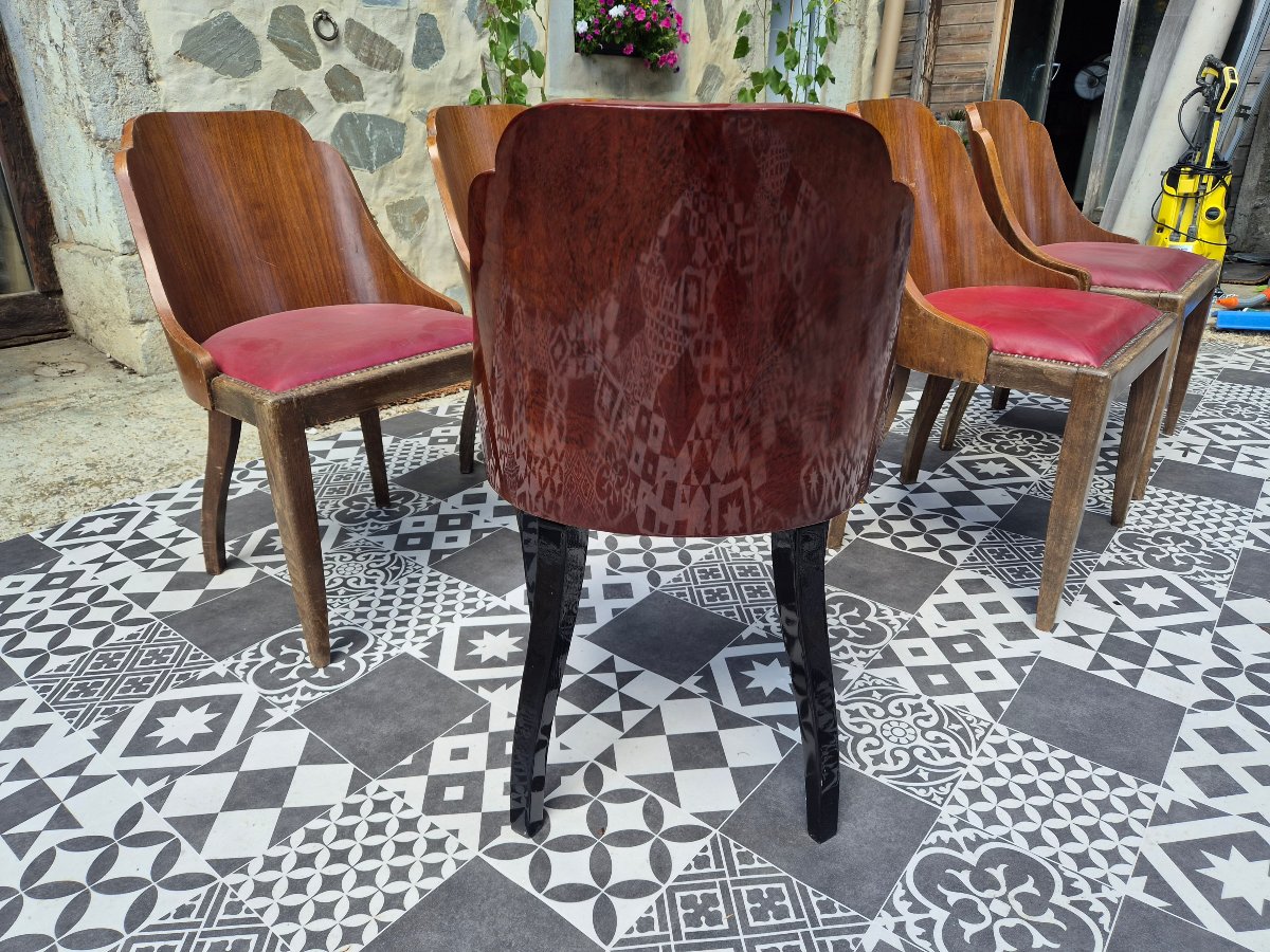 Art Deco Gondola Chairs Made Of Rosewood-photo-2