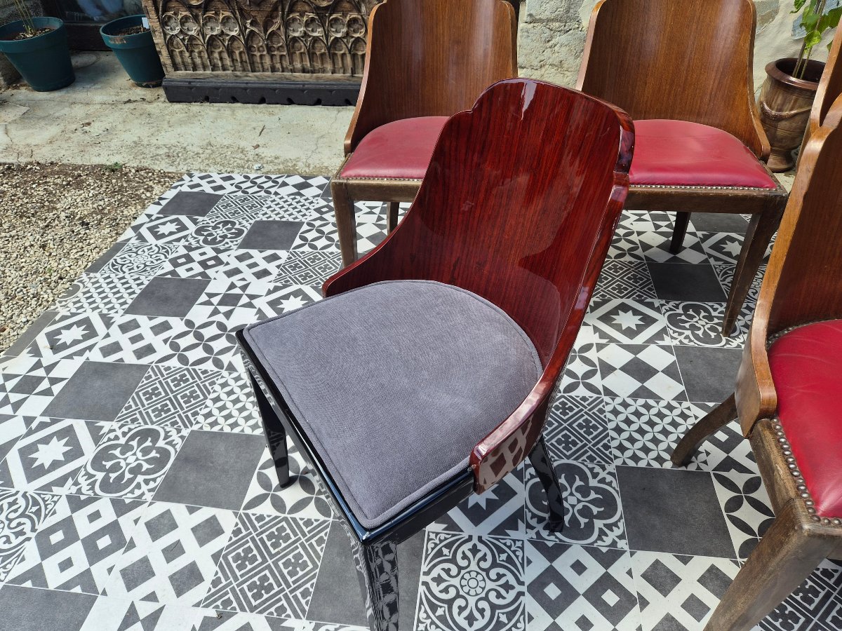 Art Deco Gondola Chairs Made Of Rosewood-photo-4