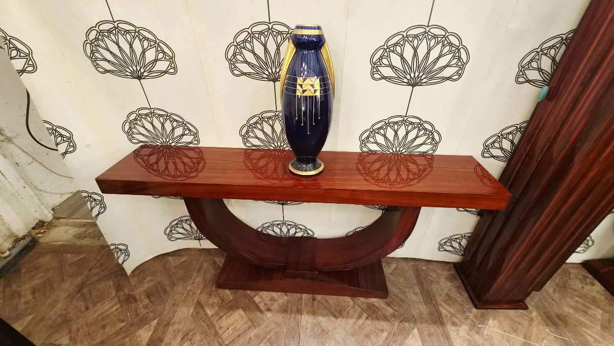 Art Deco Side Tables Made Of Indian Rosewood (pair)-photo-2