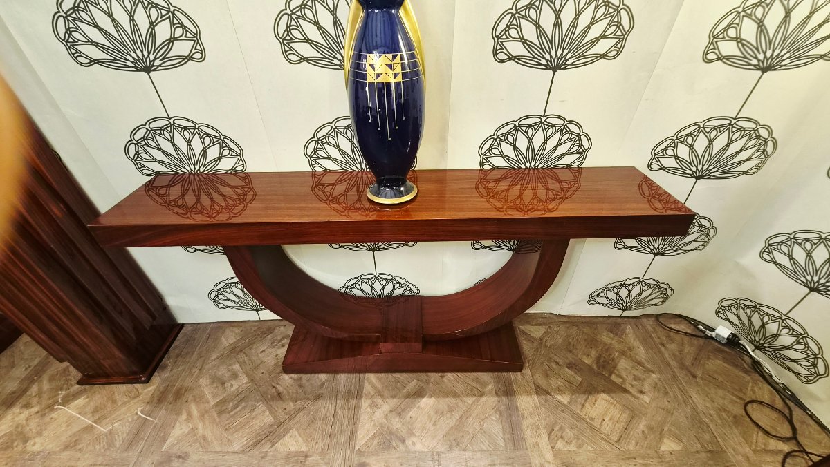Art Deco Side Tables Made Of Indian Rosewood (pair)-photo-3