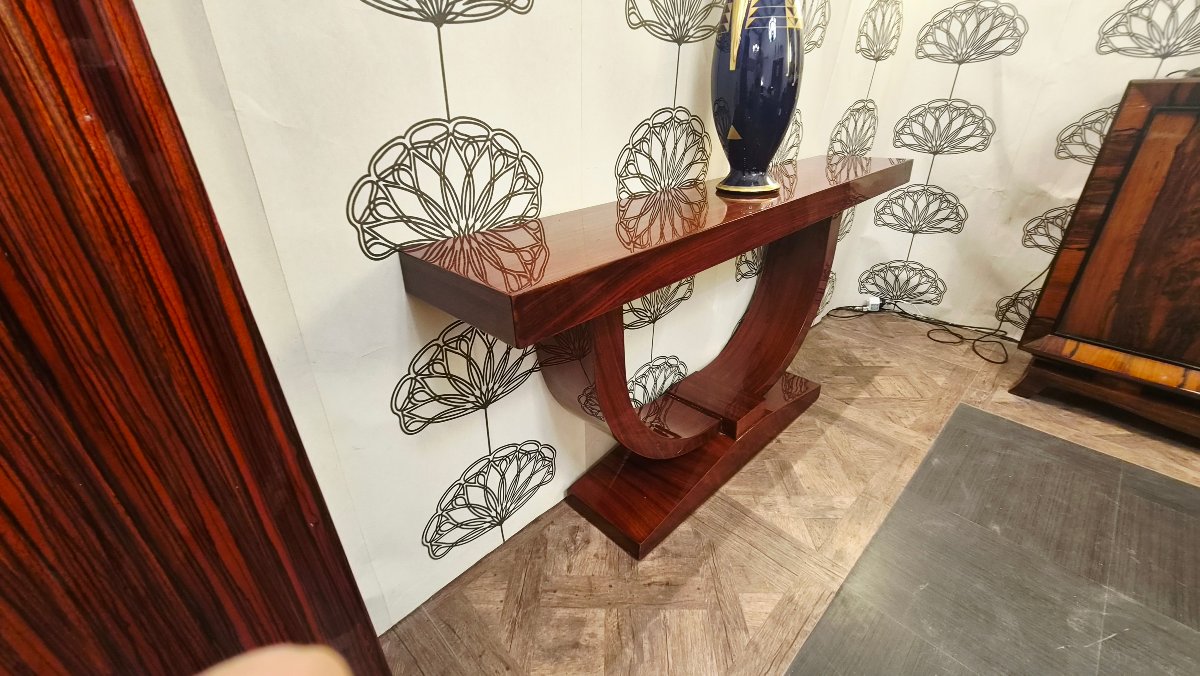 Art Deco Side Tables Made Of Indian Rosewood (pair)-photo-1