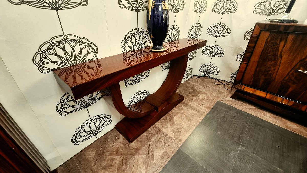 Art Deco Side Tables Made Of Indian Rosewood (pair)-photo-3