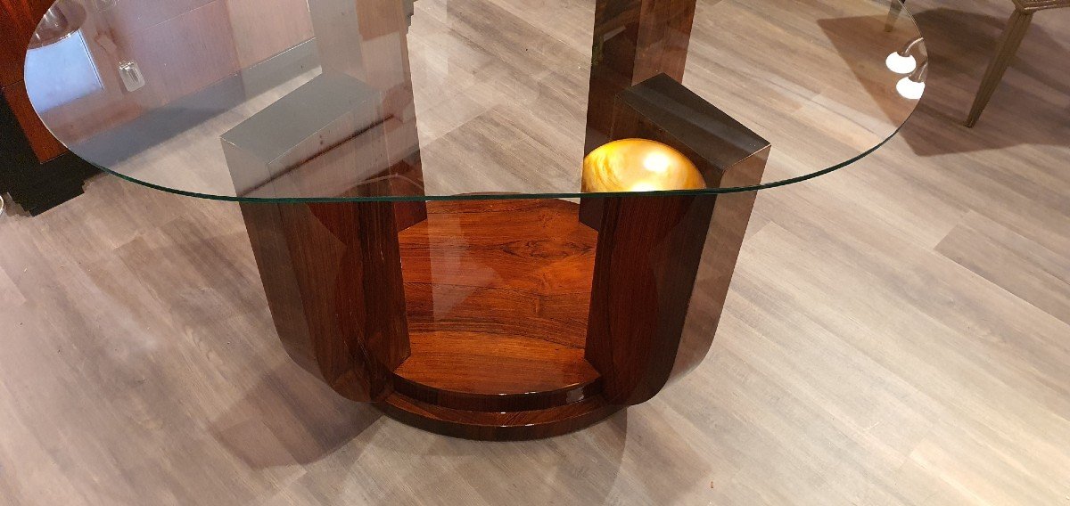 Art Deco Coffee Table In Rio Rosewood-photo-3