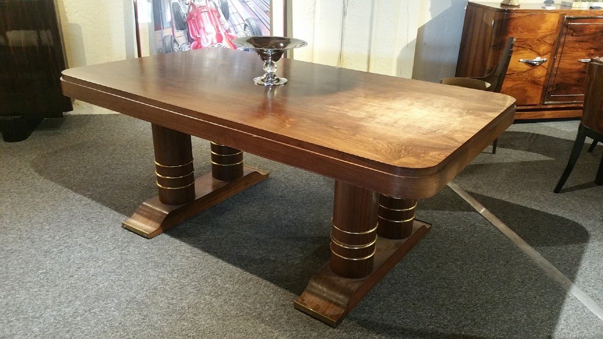 Art Deco Dining Table In Rio Rosewood