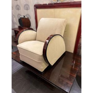 Art Deco Club Chair In Macassar