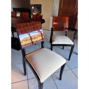 Eight Art Deco Chairs In Rio Rosewood