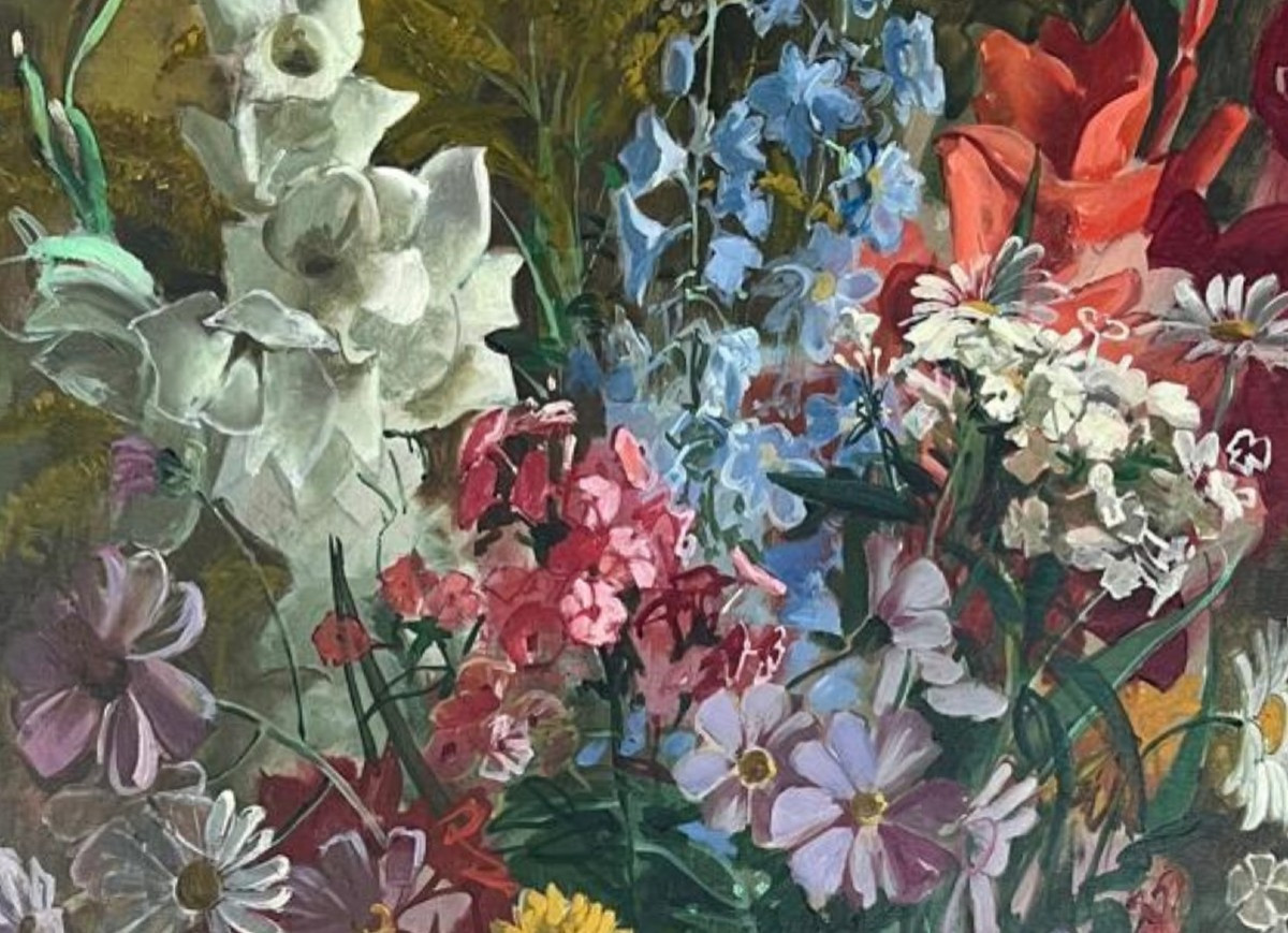 Oil On Canvas J. d'Esparbes – Bouquet Of Flowers, 20th Century -photo-4