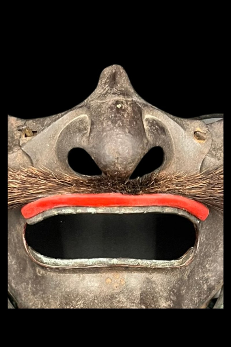 Mempo (half-mask), Samurai Mask, Japan Edo Period (1603-1868)-photo-2
