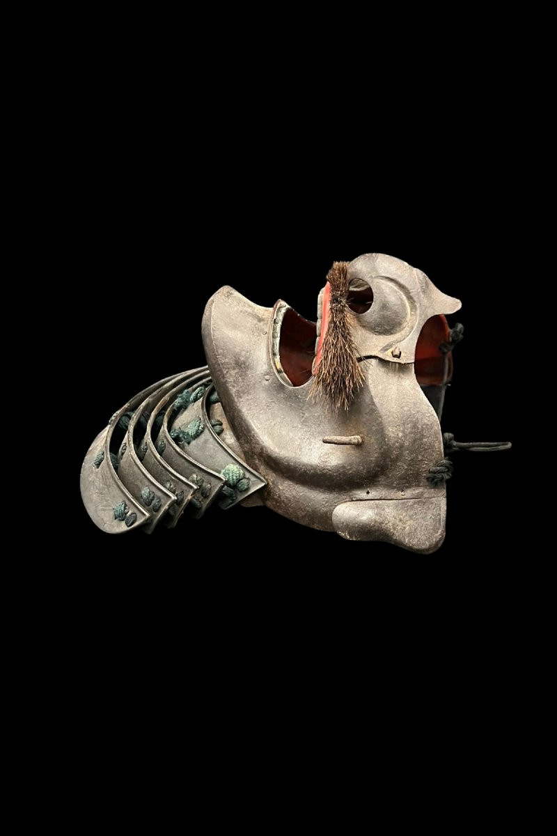 Mempo (half-mask), Samurai Mask, Japan Edo Period (1603-1868)-photo-3