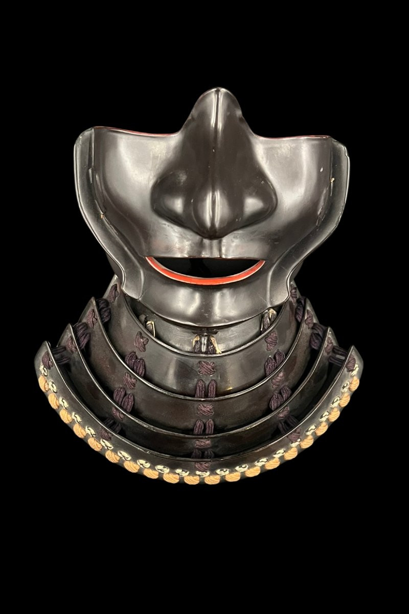 Mempo, masque de samouraï, JAPON Epoque SHOWA-photo-1