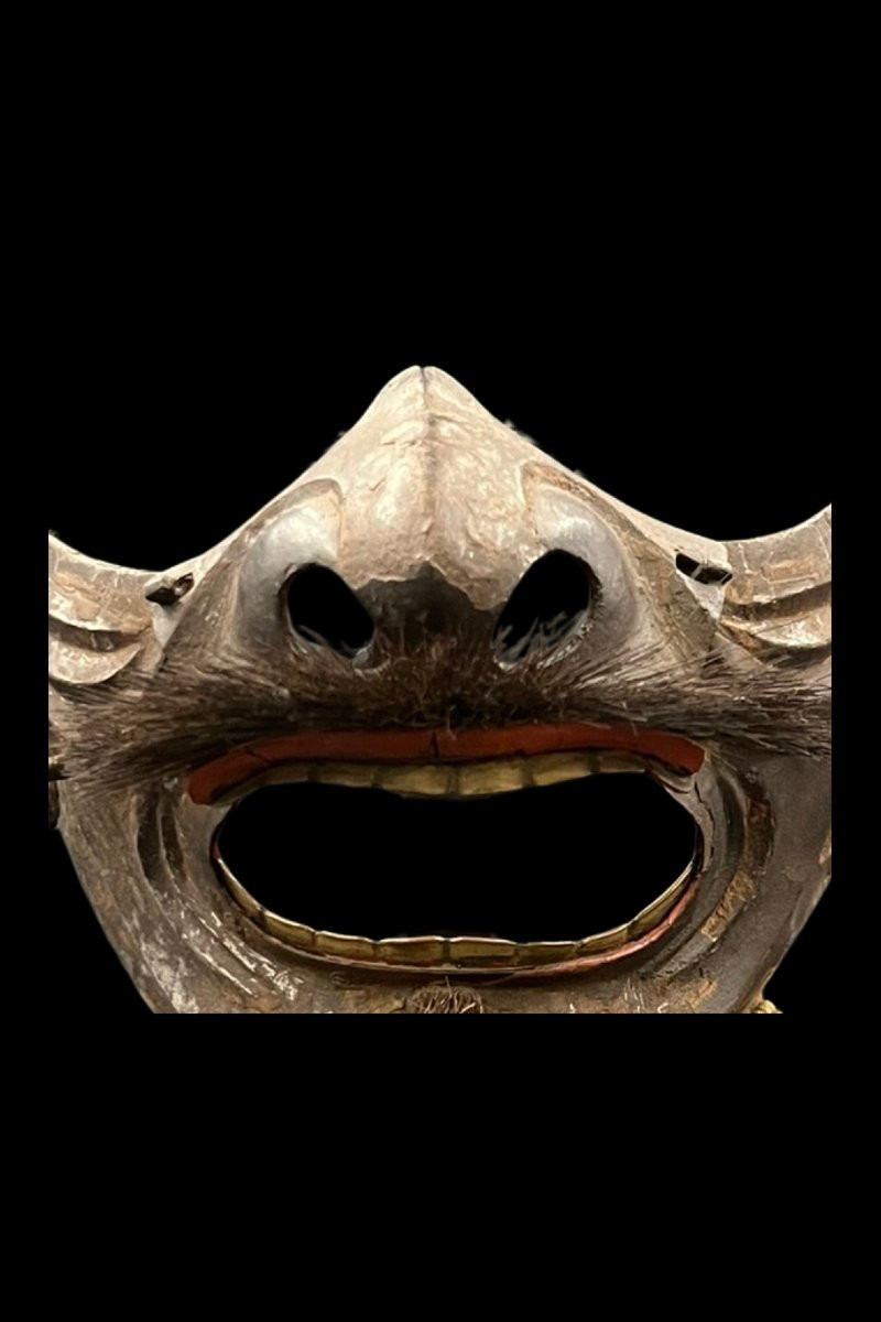 Mempo, Half-mask Of A Samurai, Japan Edo Period (1603-1868)-photo-2