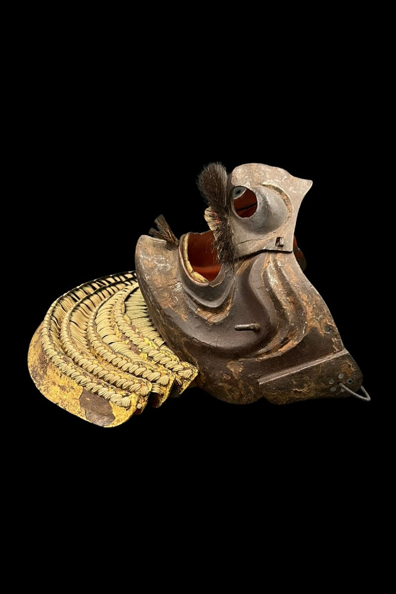 Mempo, Half-mask Of A Samurai, Japan Edo Period (1603-1868)-photo-4