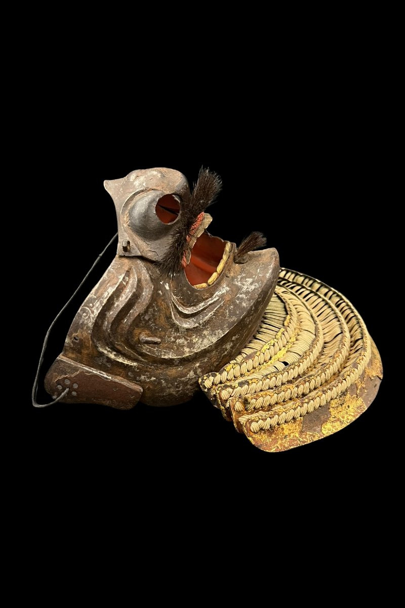Mempo, Half-mask Of A Samurai, Japan Edo Period (1603-1868)-photo-2