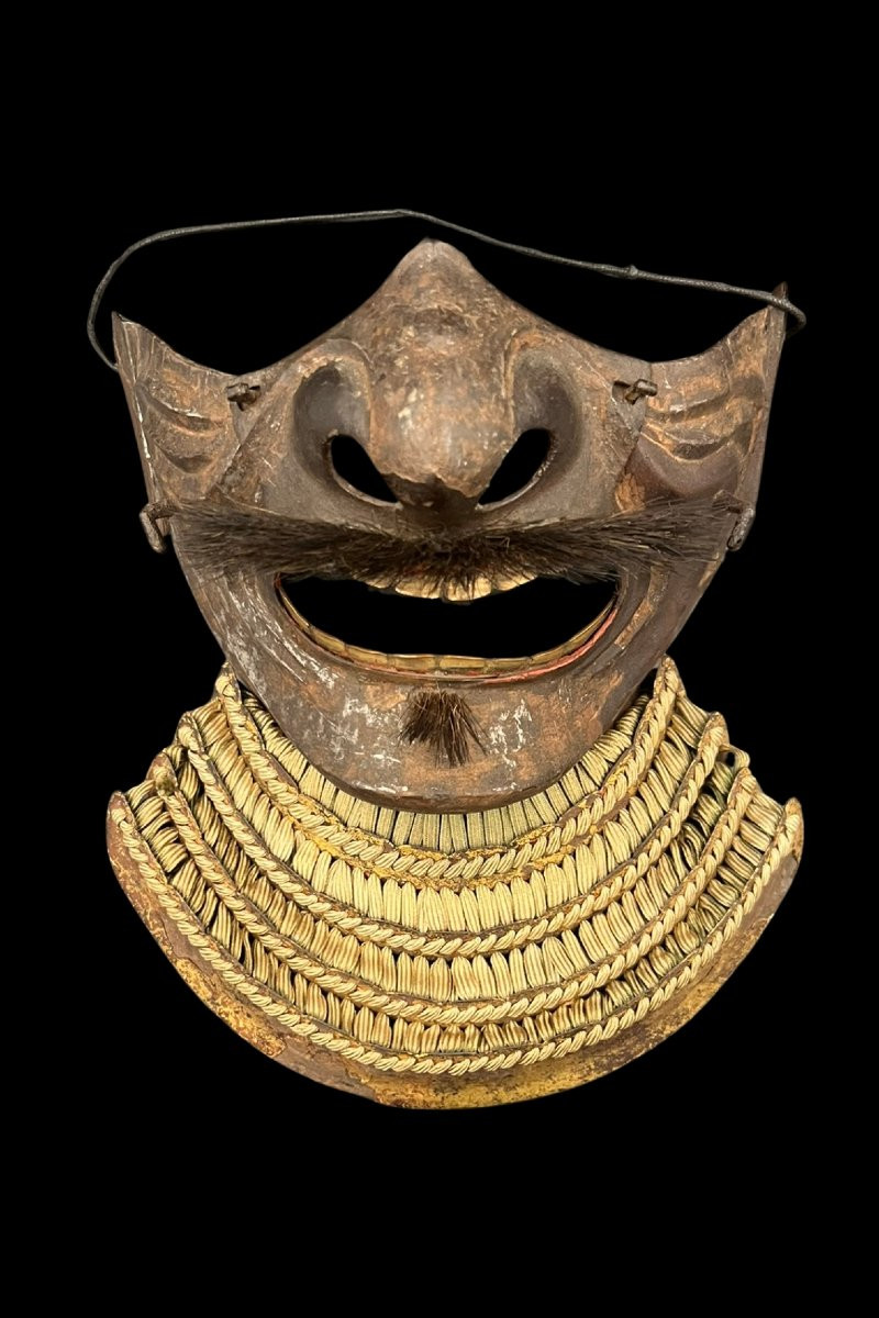 Mempo, Half-mask Of A Samurai, Japan Edo Period (1603-1868)-photo-4