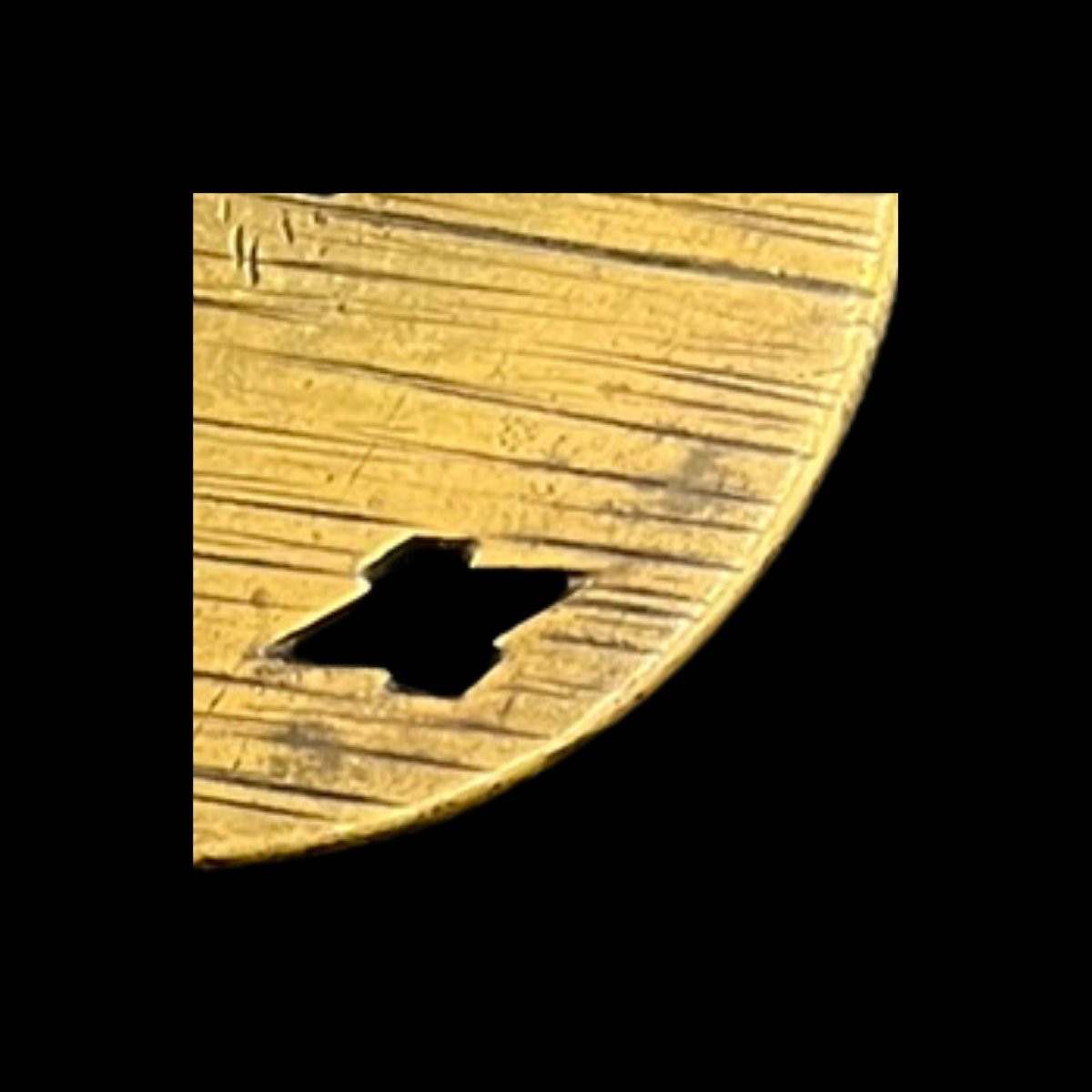 Tsuba japon en shakudō à décor de pluie stylisée et motifs ajourés – Époque Edo (1603–1868)-photo-2