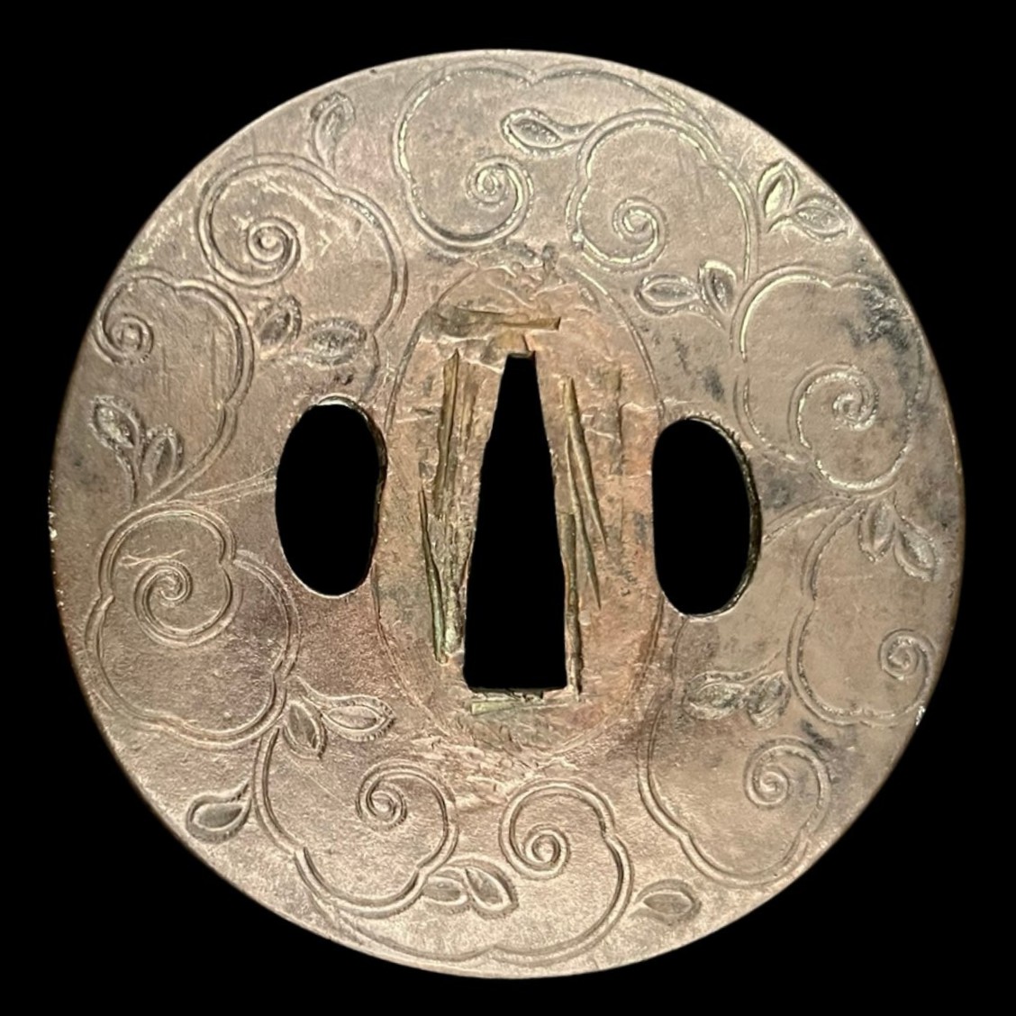 Iron Tsuba Decorated With Karakusa Japan Edo Period (17th – 19th Century)-photo-4