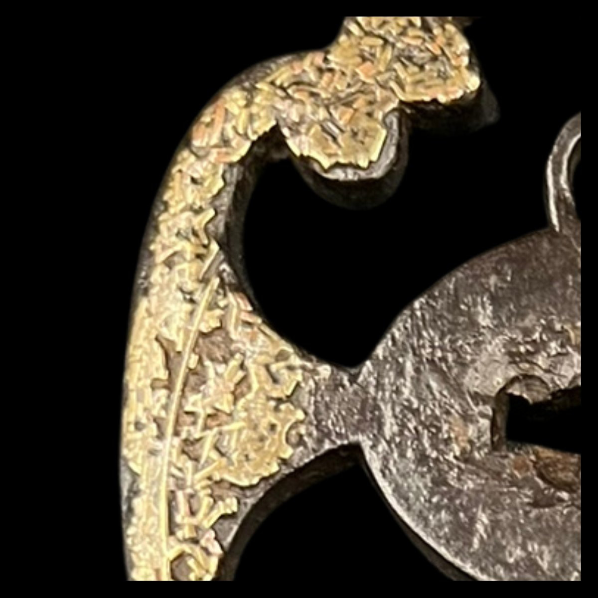 Iron Tsuba With Zōgan Decoration – Edo Period (17th–19th Century)-photo-2