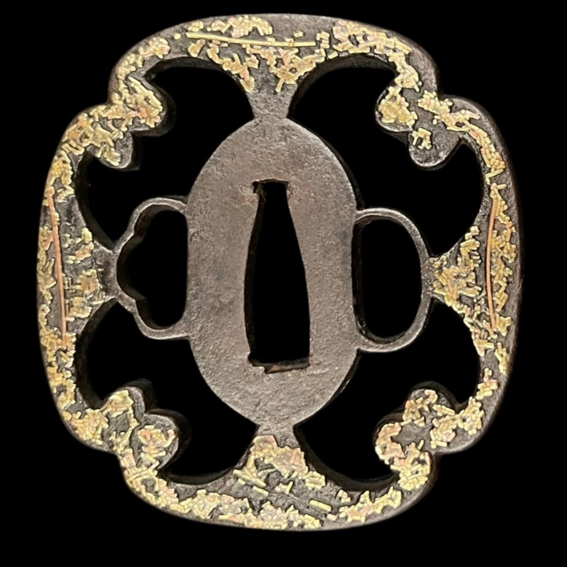Tsuba en fer à décor Zôgan – Epoque Edo (XVIIe–XIXe siècle)-photo-4
