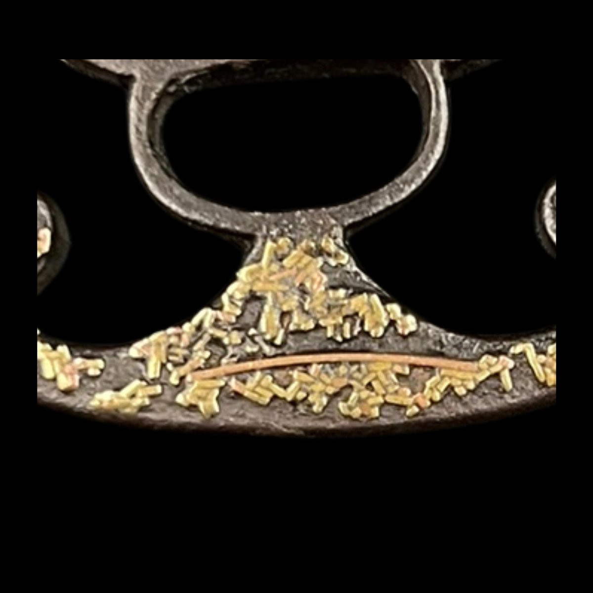 Iron Tsuba With Zōgan Decoration – Edo Period (17th–19th Century)-photo-1