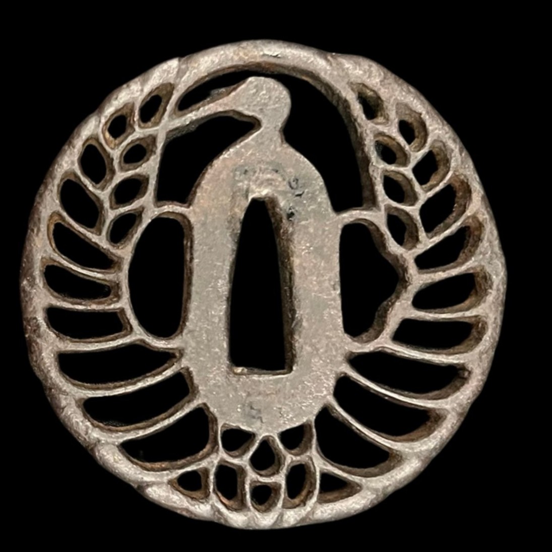 Tsuba en fer ajouré – décor de phénix (HŌ-Ō) Japon – Époque Edo (XVIIe–XVIIIe siècle)-photo-3