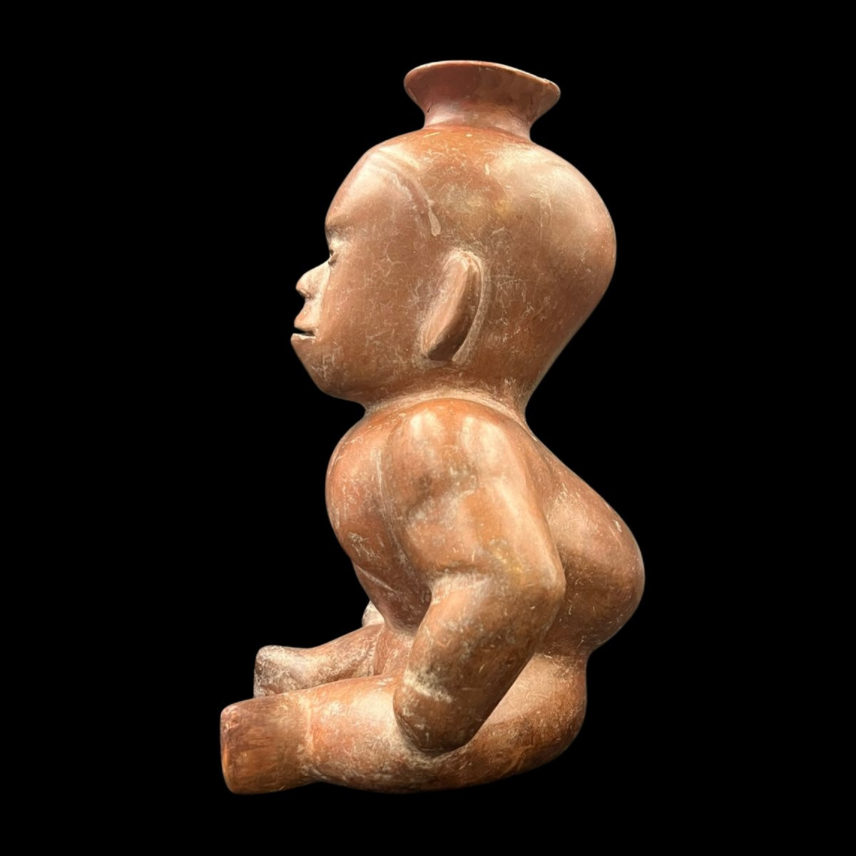 Large Figure Earthenware, Colima Culture Mexico-photo-3