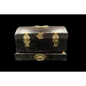 Coffret de secrétaire en cuir