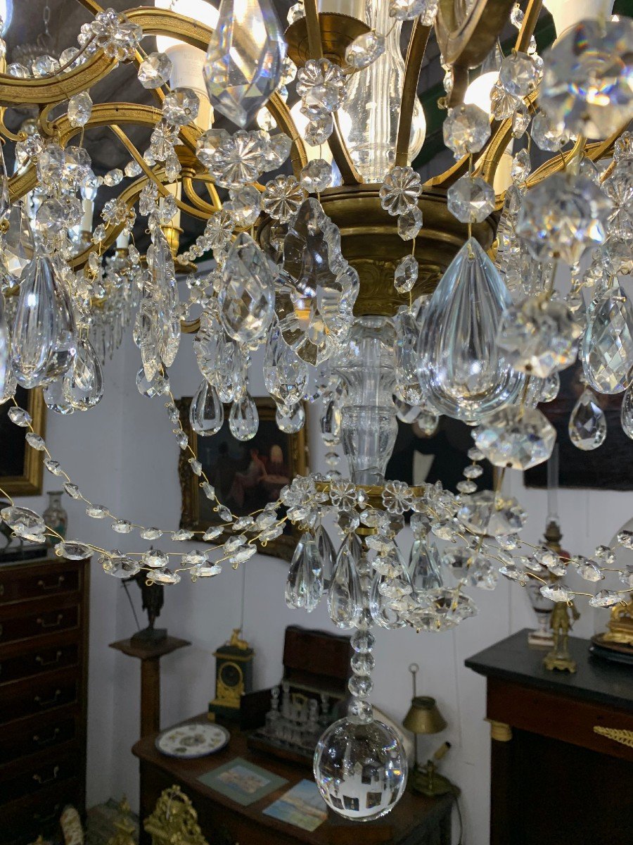 Very Large Chandelier With Pampilles 15 Lights-photo-4