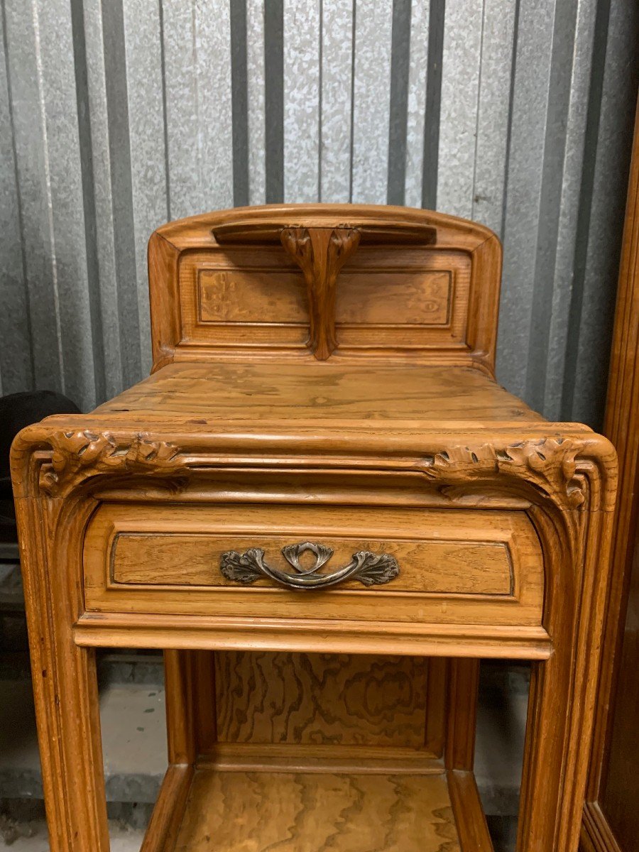 Louis Majorelle Seaweed Model Art Nouveau Bedside-photo-4