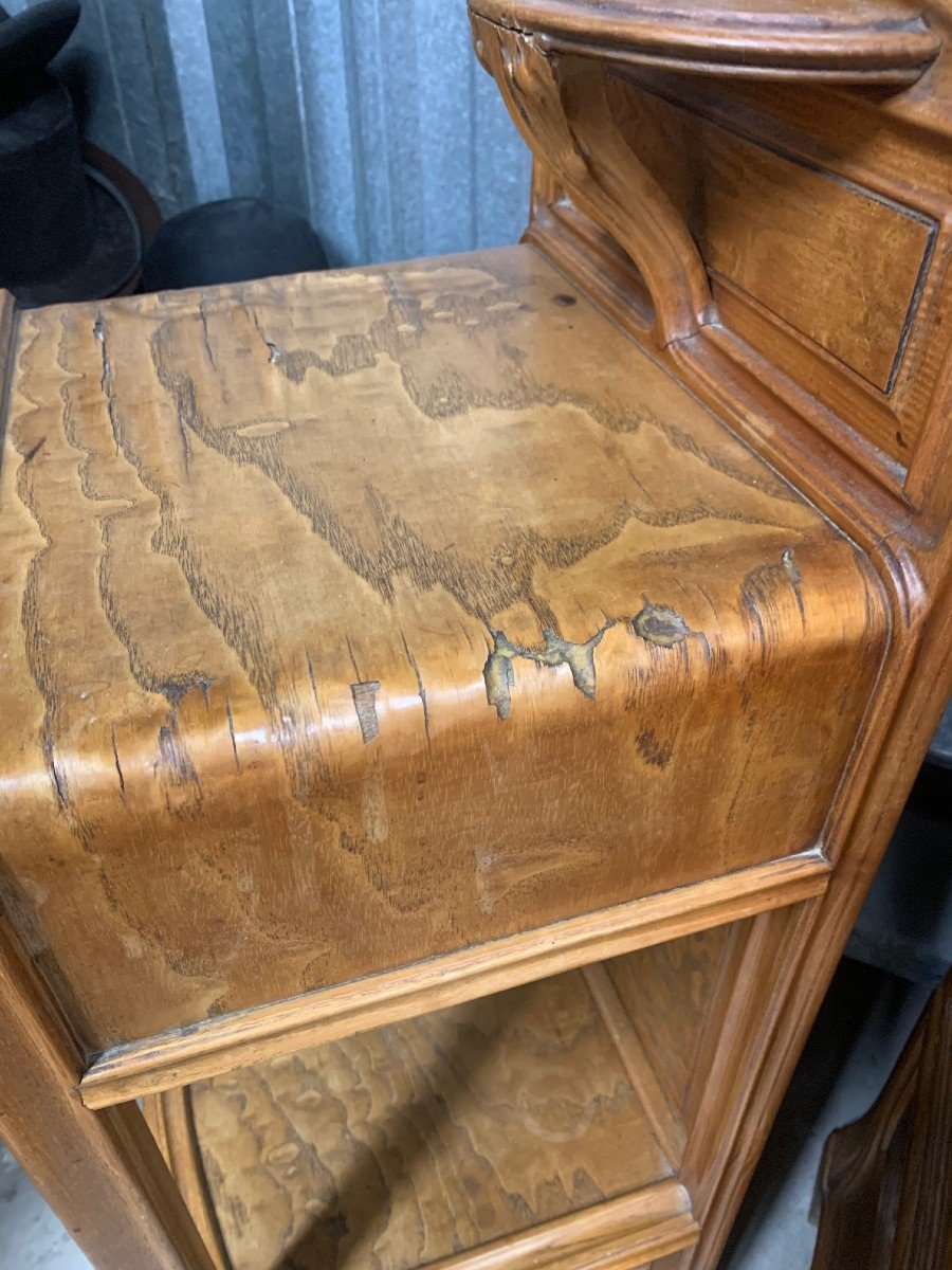 Louis Majorelle Seaweed Model Art Nouveau Bedside-photo-4