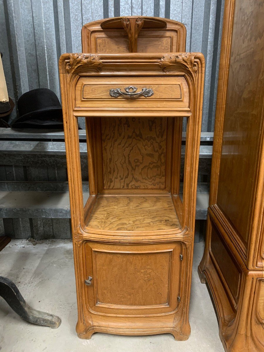 Louis Majorelle Seaweed Model Art Nouveau Bedside