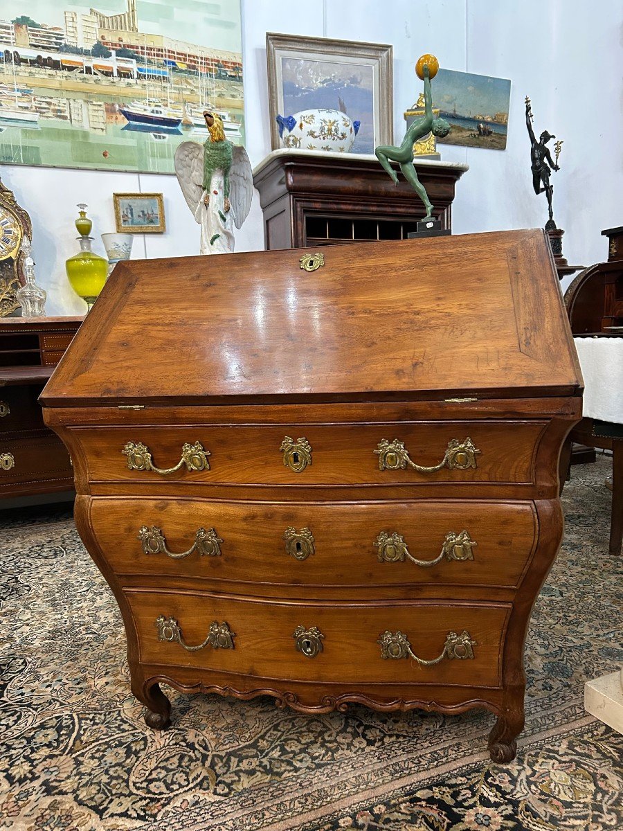 Petit Scriban Galbé Bordelais Acajou XVIIIe Commode
