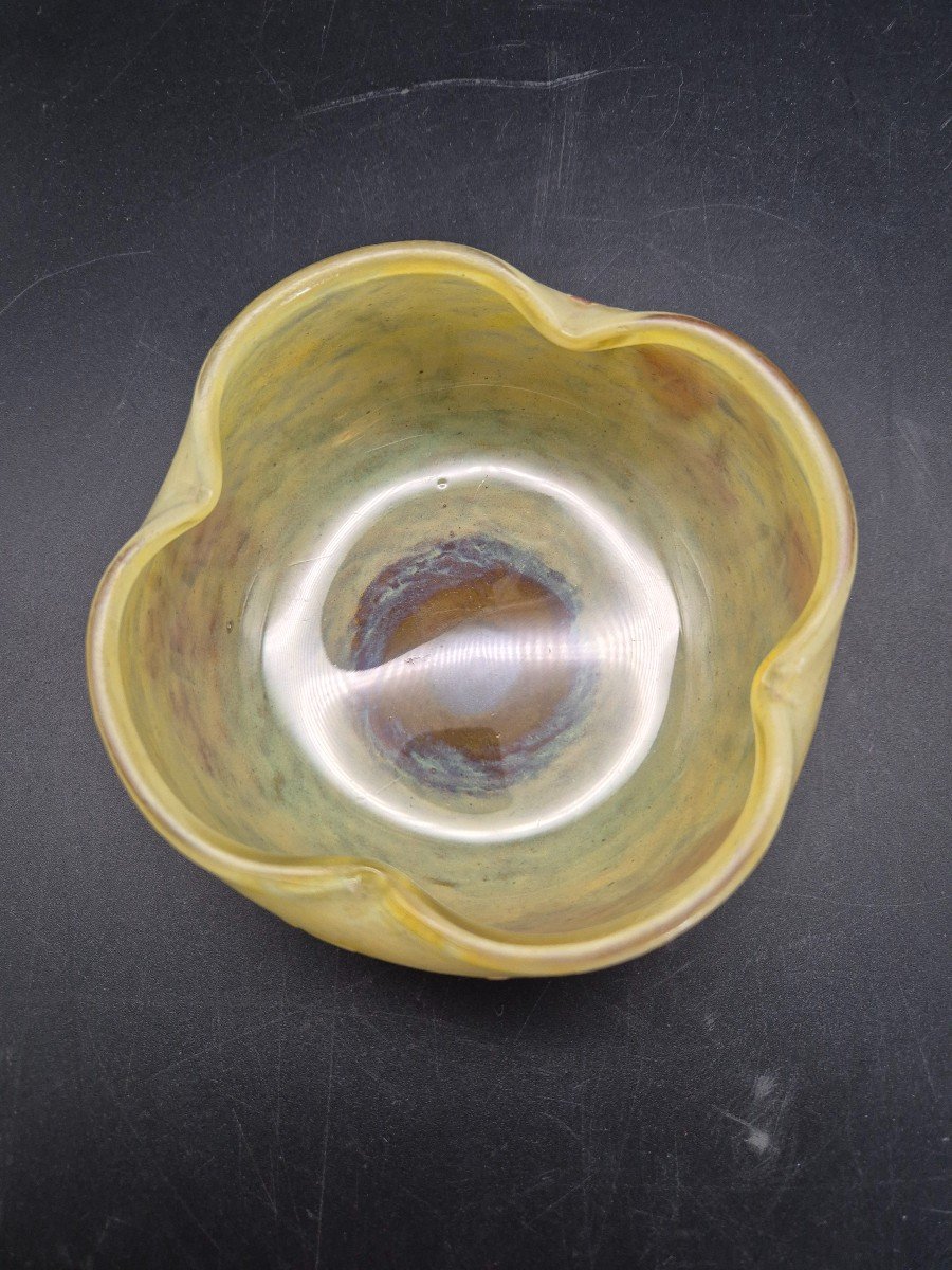 Coupe Daum Pate De Verre Dégagée à l'Acide-photo-1