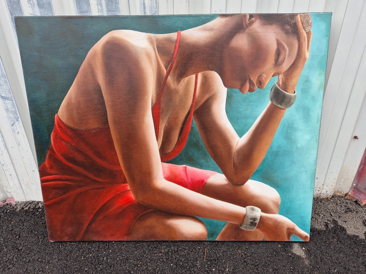 Baton Rouge Painting By Annick Bouvattier Oil On Canvas Portrait