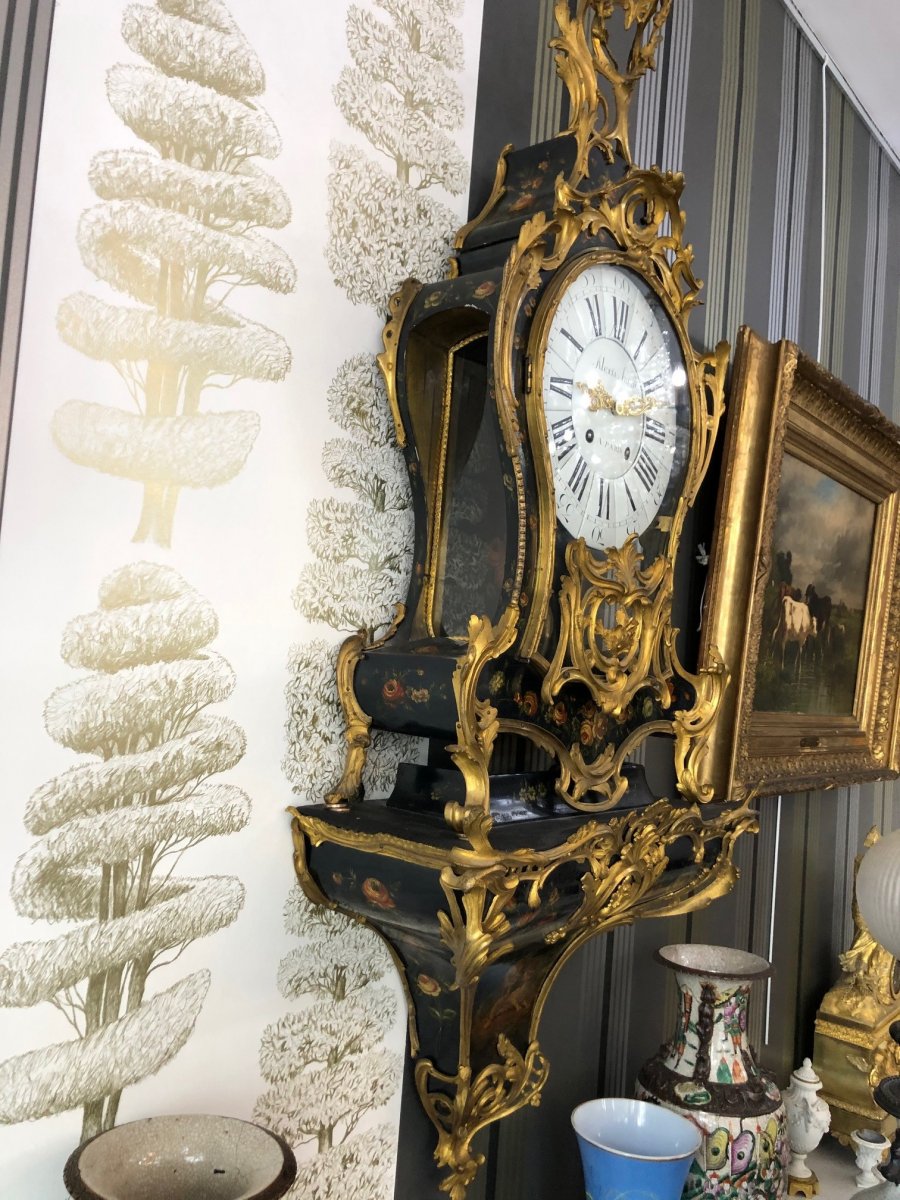 Large Louis XV 18th Century Cartel With Martin Varnish 150 Cm-photo-3