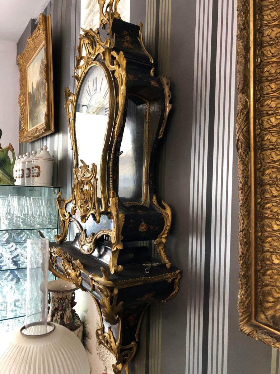 Large Louis XV 18th Century Cartel With Martin Varnish 150 Cm-photo-4