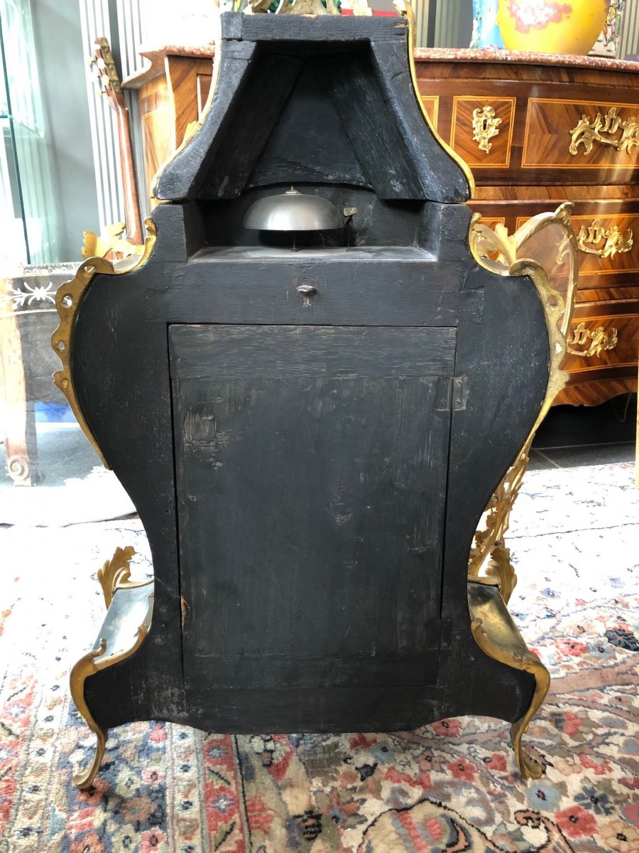 Large Louis XV 18th Century Cartel With Martin Varnish 150 Cm-photo-6