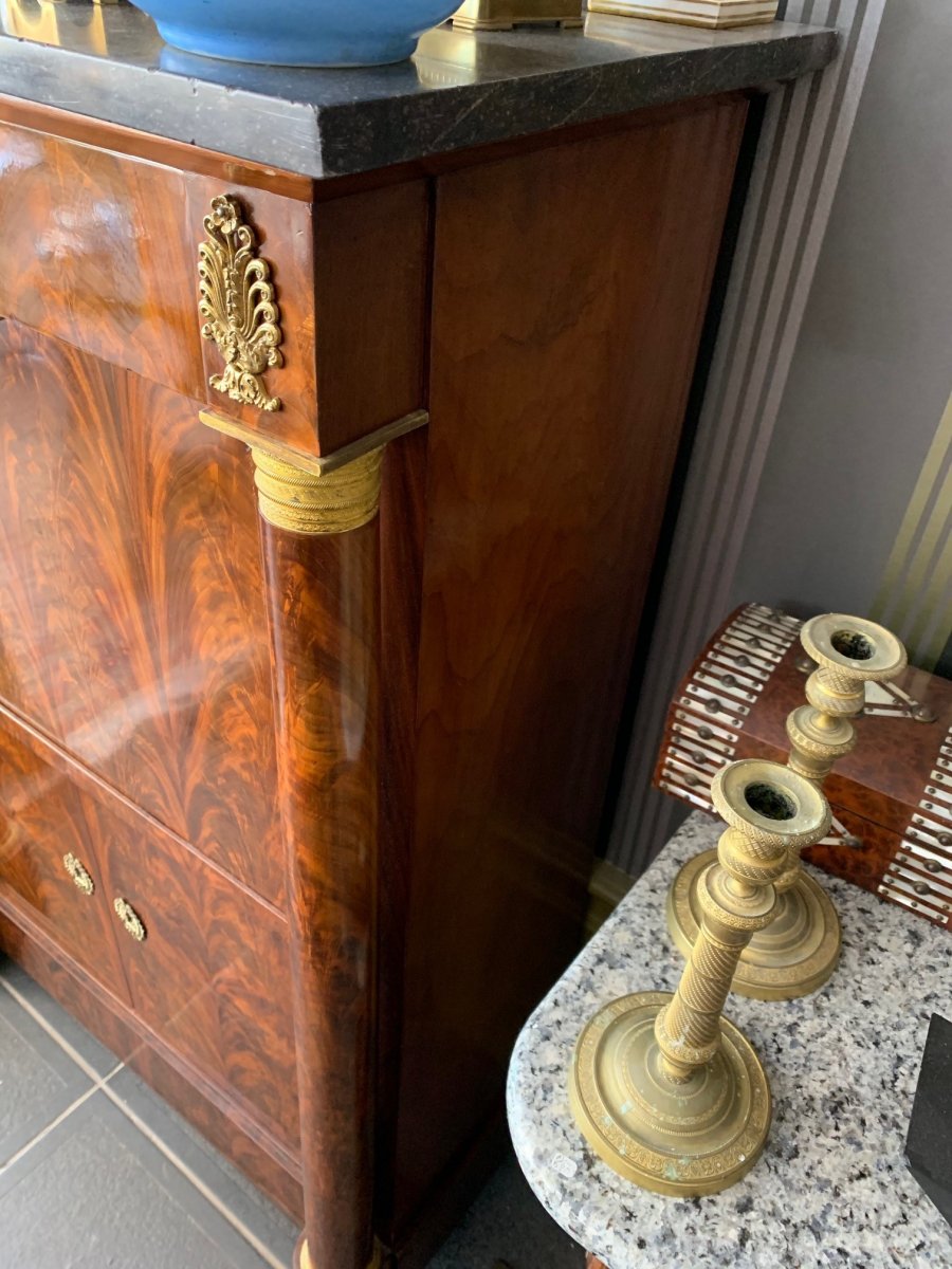 19th Century Mahogany Empire Secretary-photo-4