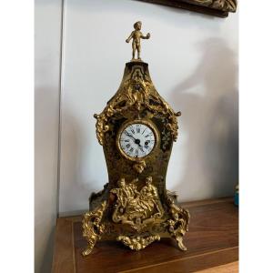 Louis XV Period Cartel Clock Au Coq Movement No. 591 Dominici In Paris