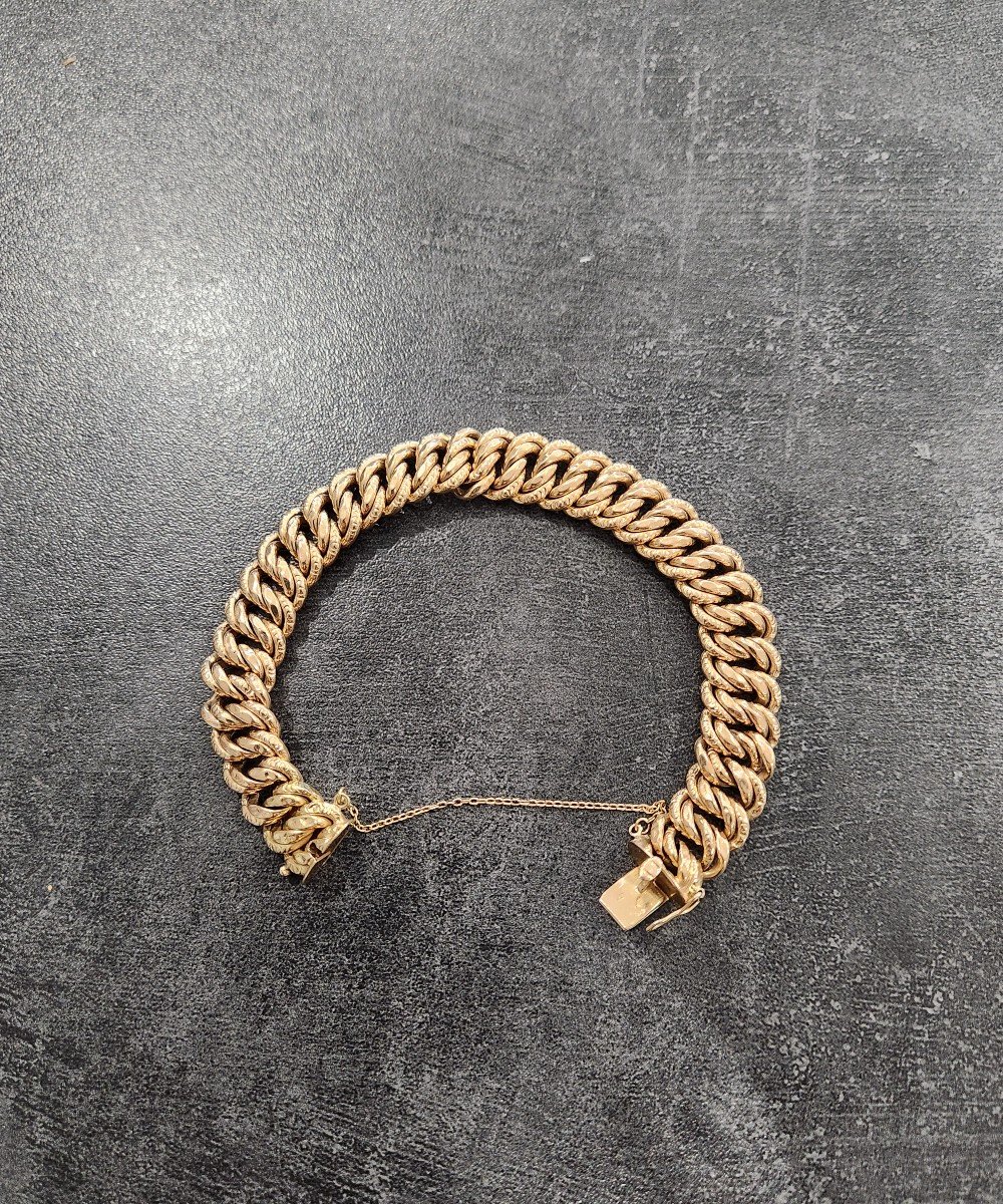 Bracelet Gourmette Plaqué Or Pour Femme - Maille Américaine 47 Cm X 14 Mm - ROSANTINE