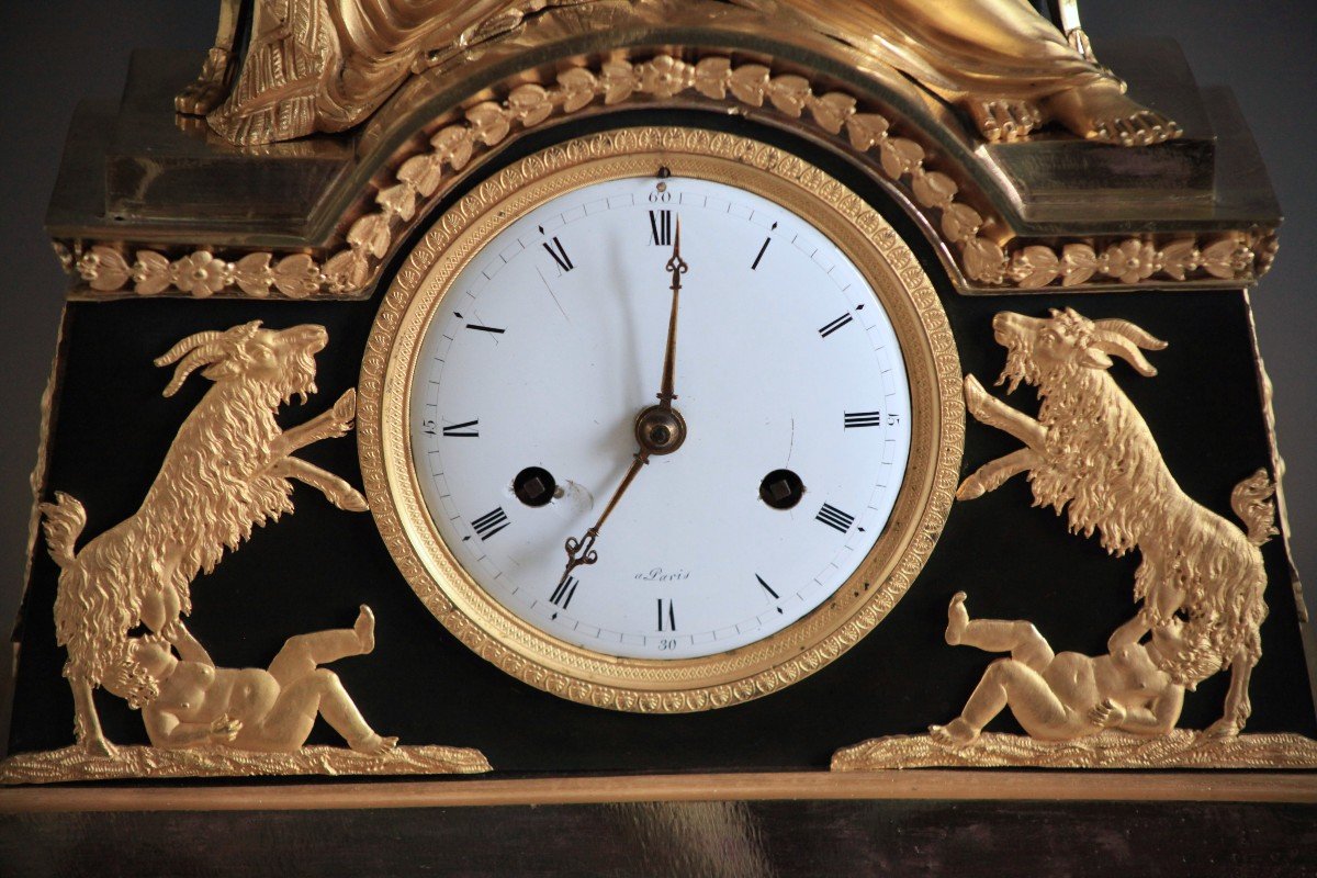 Large Empire Period Clock - The Birth Of Napoleon Ii-photo-1