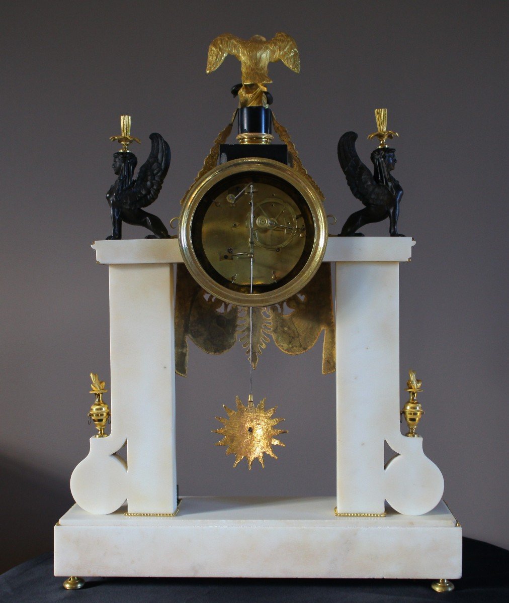 Louis XVI Clock With Sphinxes And Eagle-photo-7